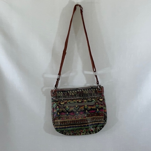 Sakoots Waxed Canvas Peace Crossbody Bag - Picture 6 of 16